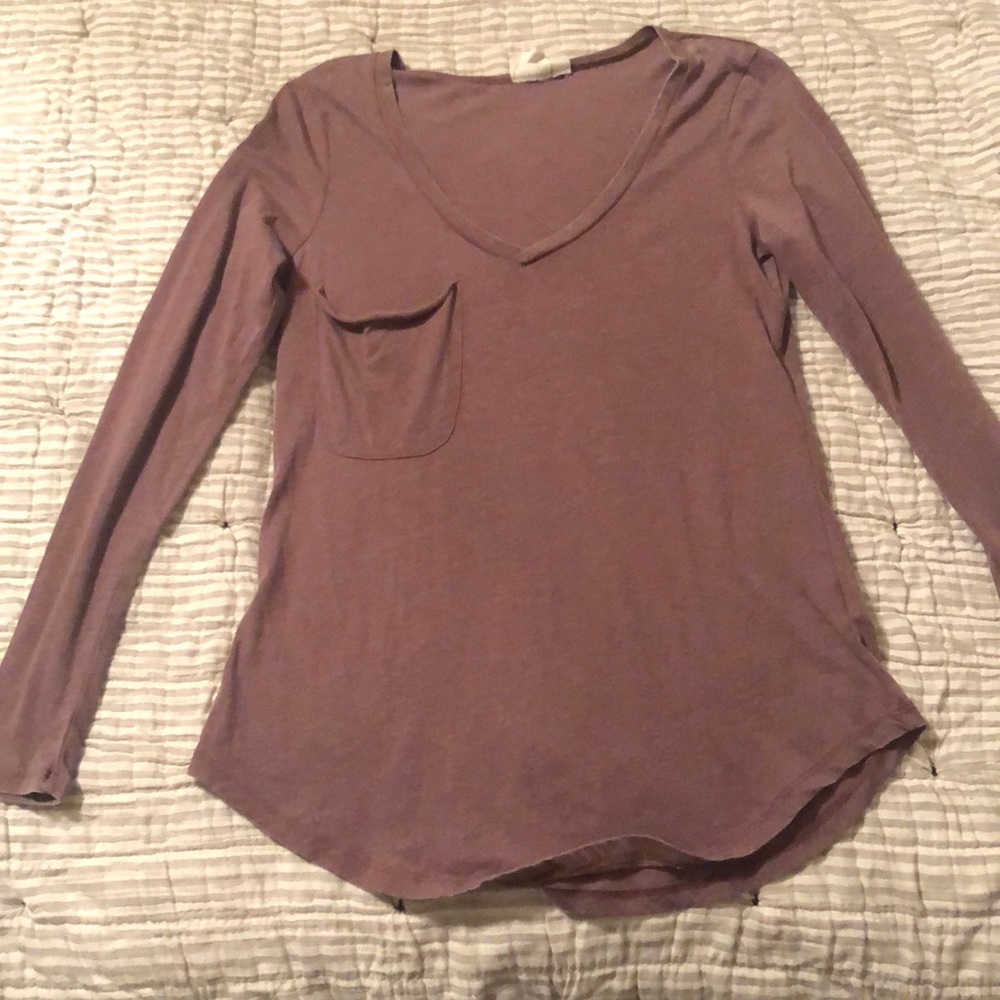 White Crow Mauve Long Sleeve Tee